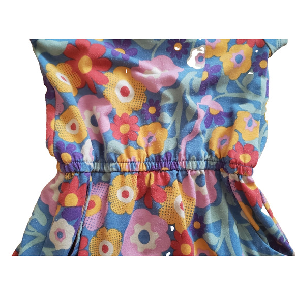 LuLaRoe Girl's Mae Dress Size 4 Floral Print with Pockets - Picture 4 of 7